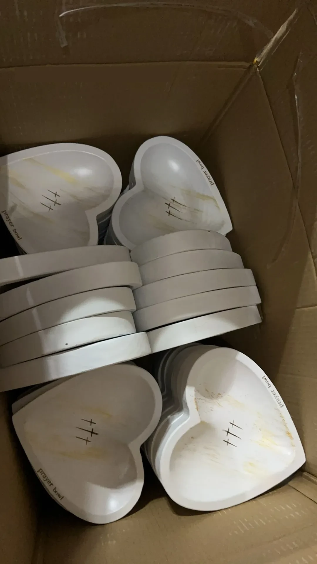 Heart-shaped Prayer Bowl Wooden Gift Prayer Bowl Prayer Card