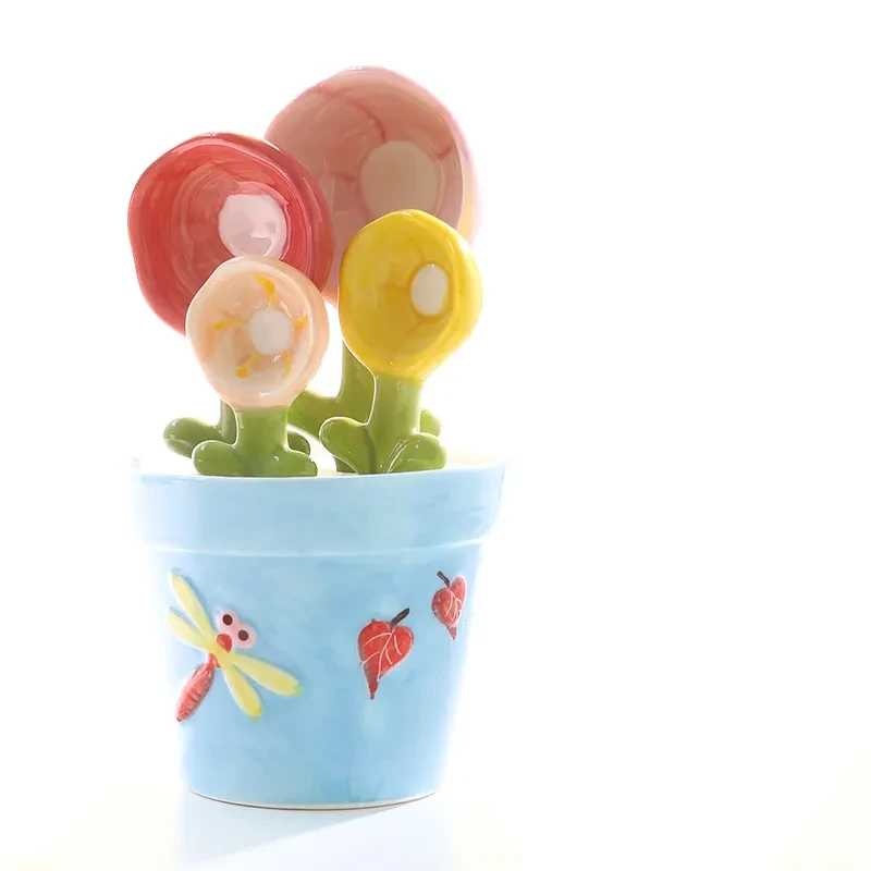 Ceramic Flower Spoon Underglaze