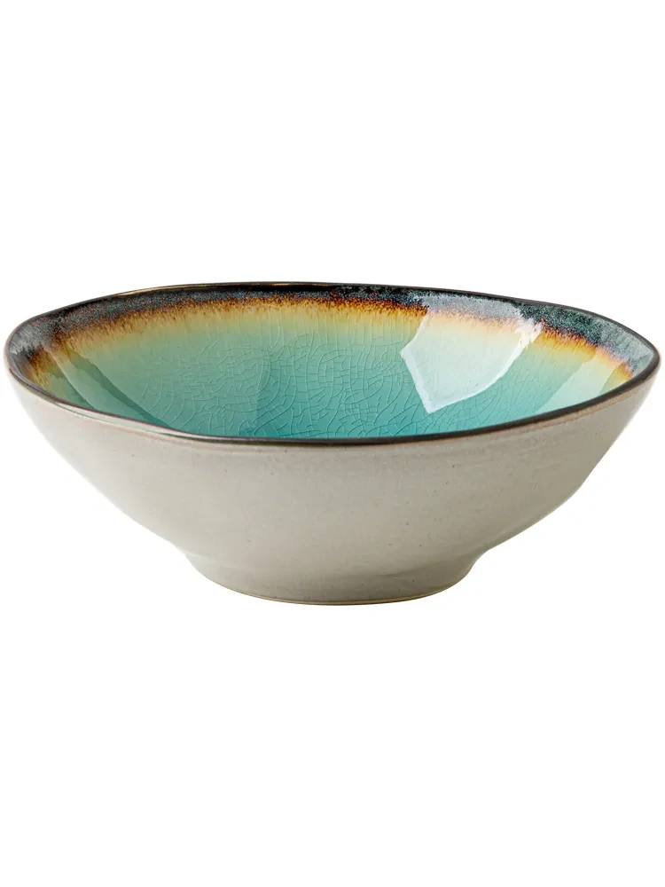 Retro Ice Crack 7-inch Ceramic Noddle Bowl