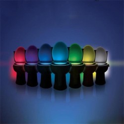 Led Toilet Night Light  Motion Sensor With 8 Colour Changes