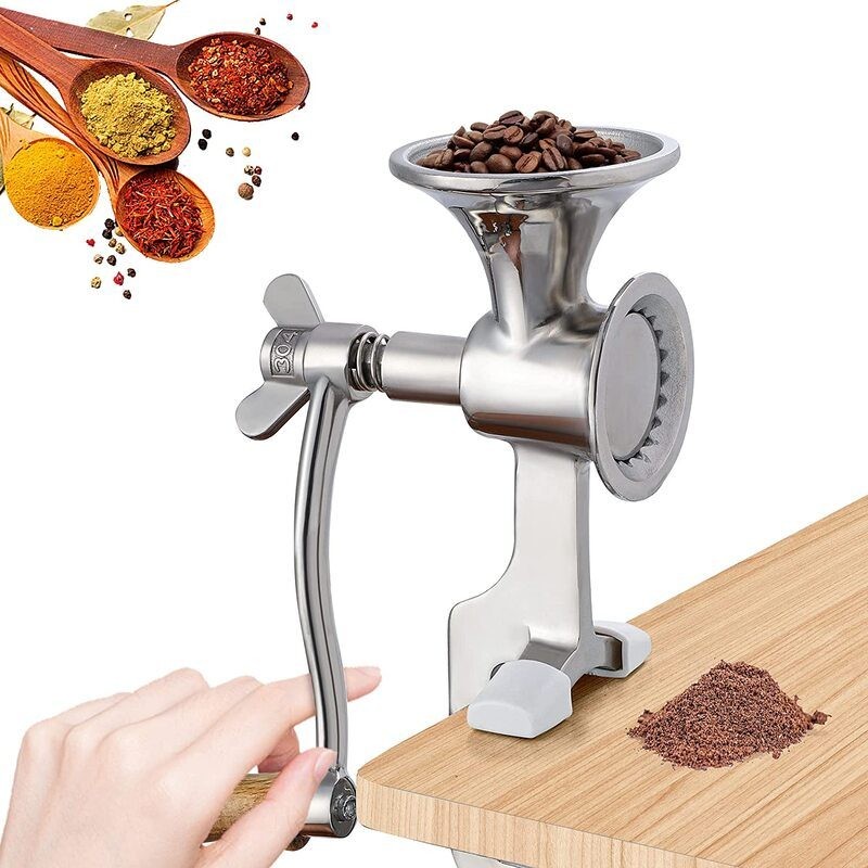 Coffee Bean Grinder Manual Mill Wheat Corn Grain Nuts Flour Seeds