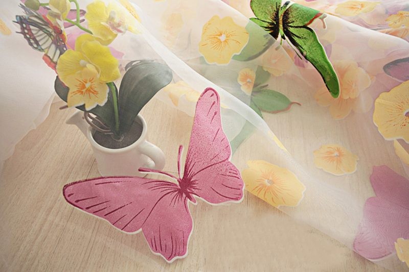 260*180cm Butterfly Voile Curtain Room Divider