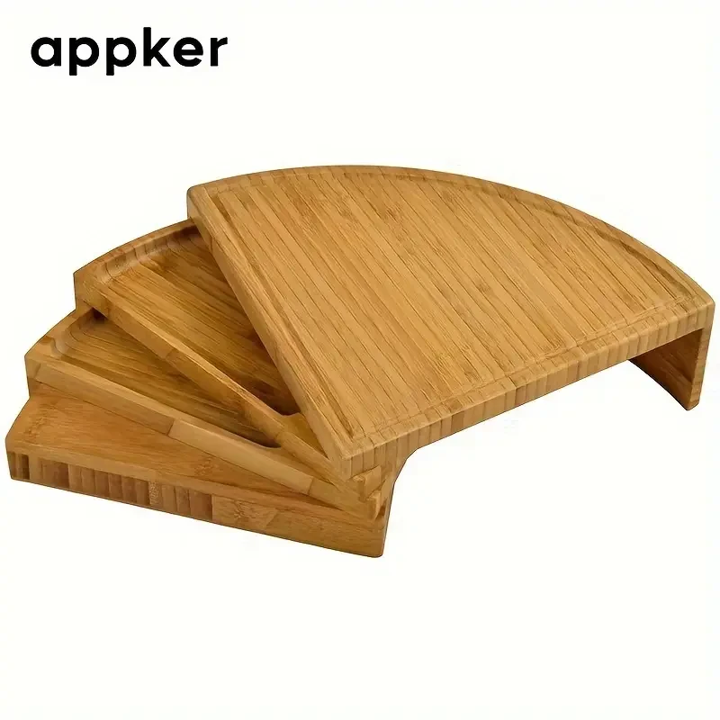 1 Set APPKER Bamboo Cheese Board with Knife Set