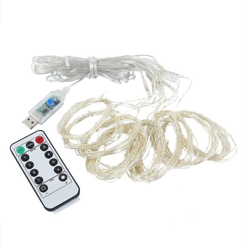 String Lights Curtain Lights Fairy Wall Lights 300 Led 3m*3m USB