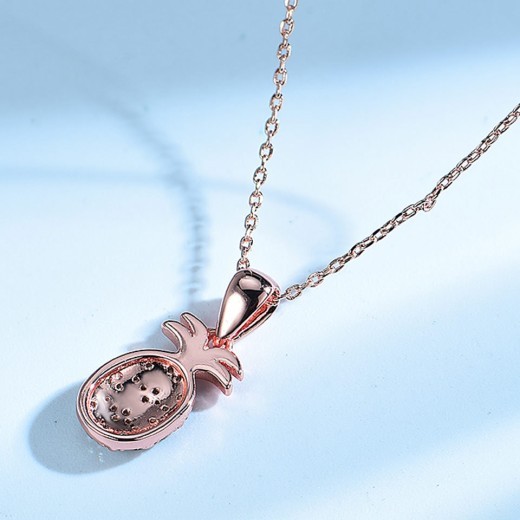 Rose gold fruit clavicle chain