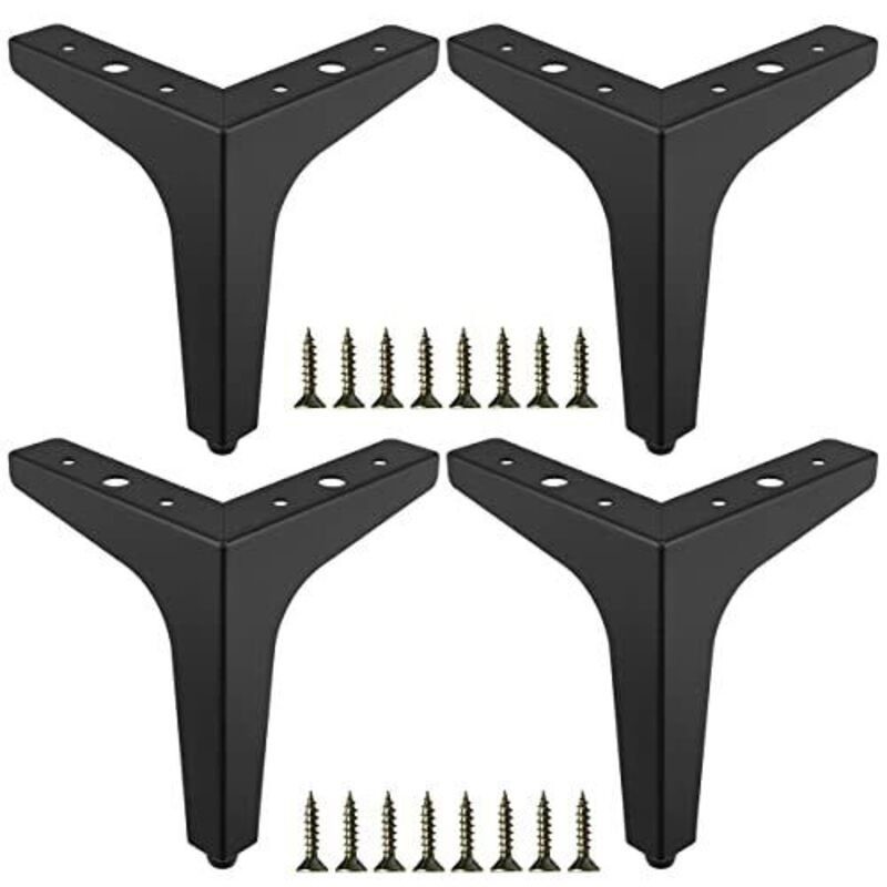 Metal Sofa Chair Table Furniture Legs 4pcs Set Black