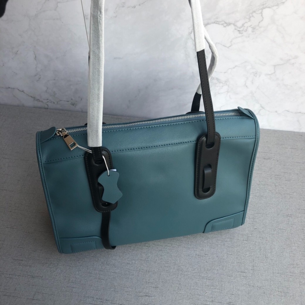 Solid Color Large Capacity Tote Bag Leather Shoulder Bag