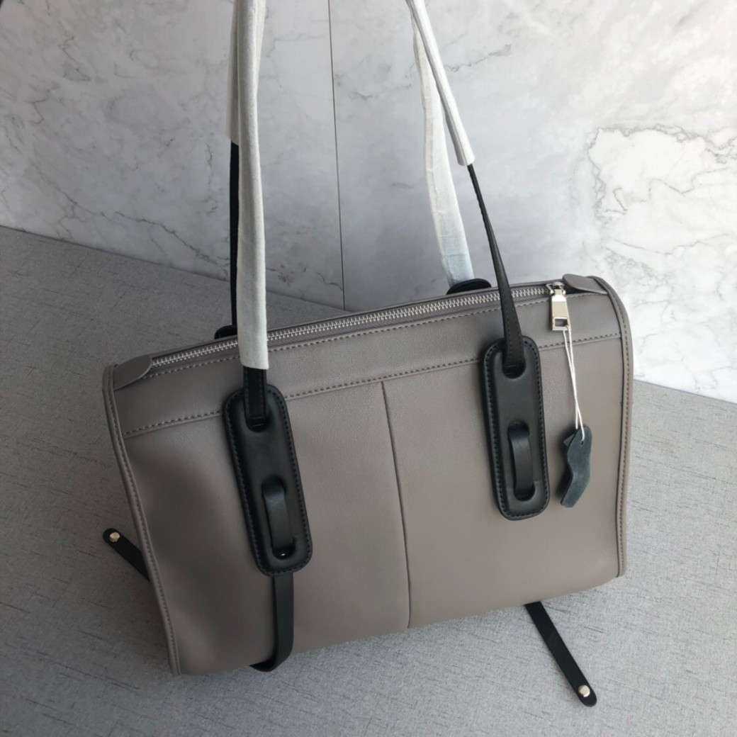 Solid Color Large Capacity Tote Bag Leather Shoulder Bag