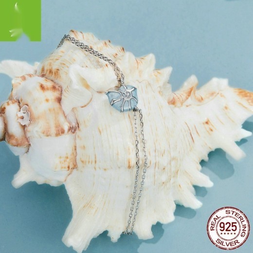 Blue Conch Hand Casual Style S925 Sterling Silver Double Layer