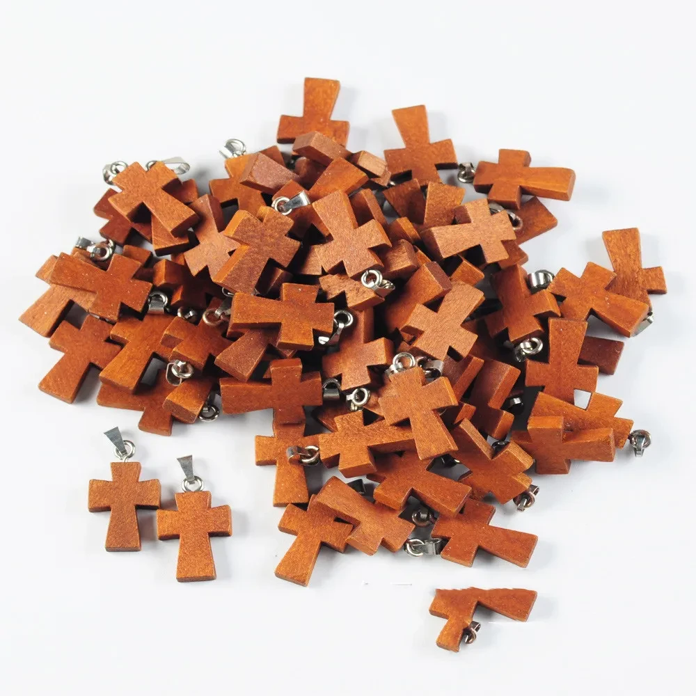 Men's DIY Wooden Cross Pendant