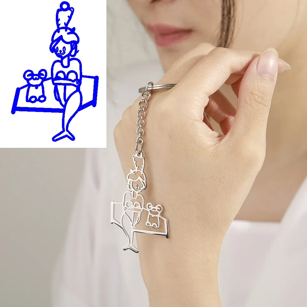 Customized Keychain Stainless Steel Personalized