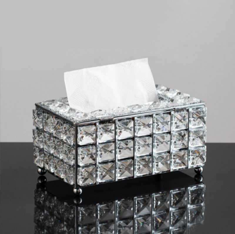 Crystal Tissue Box Jewellery Napkin Holder