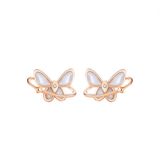 Sterling Silver Rose Gold Earrings Internet Celebrity