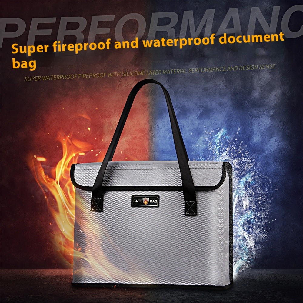 Liquid Silicone Portable Three-dimensional Double-sided Waterproof Explosion-proof Fireproof Handbag