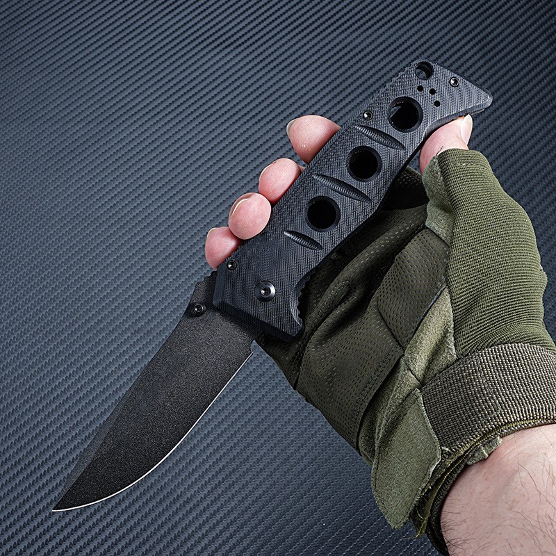 D2 Blade G10 Handle Outdoor A Folding Knife Portable Convenient With Back Splint Knives