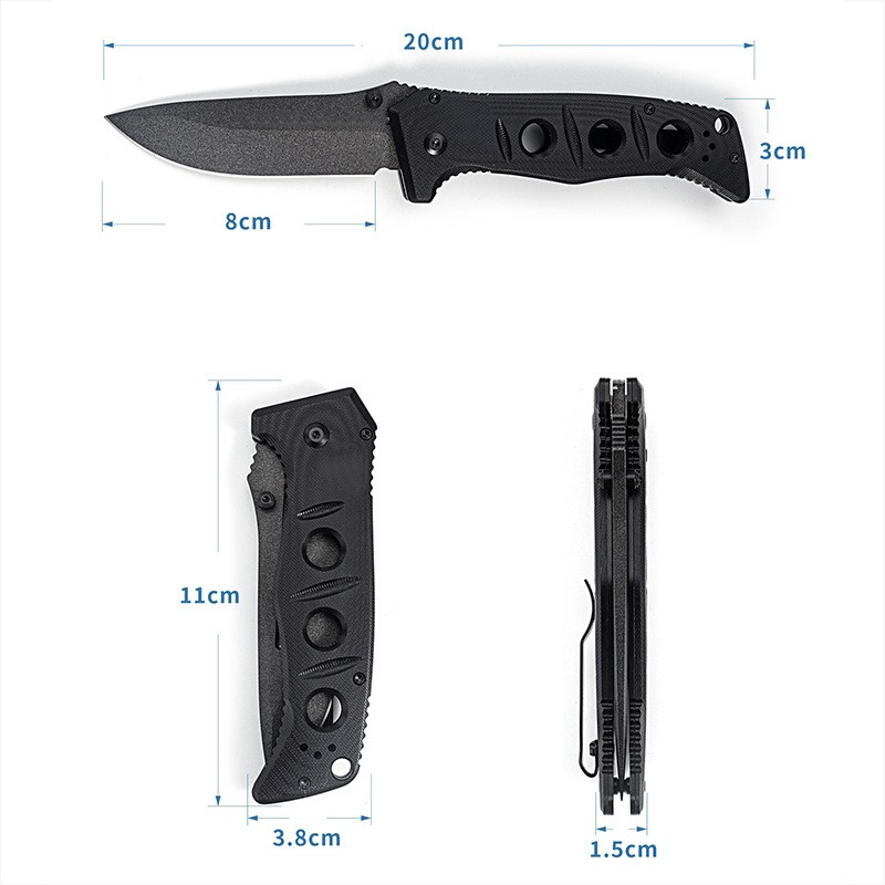 D2 Blade G10 Handle Outdoor A Folding Knife Portable Convenient With Back Splint Knives