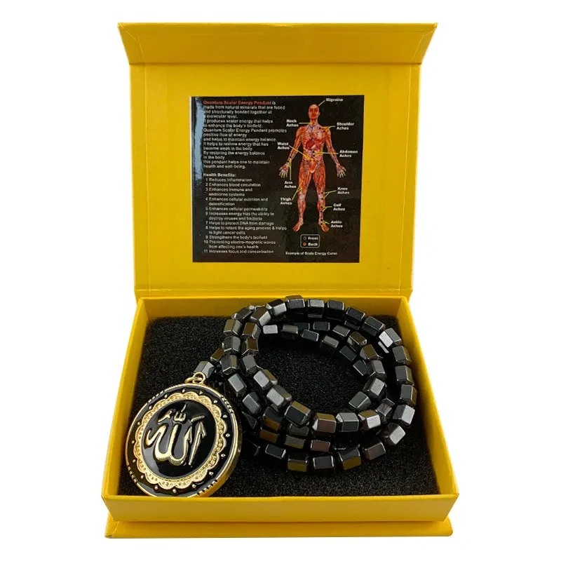 Tourmaline Alloy Energy Pendant Necklace