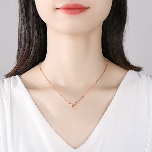 Thousand Paper Crane Necklace Female Sterling Silver Tide Rose Gold