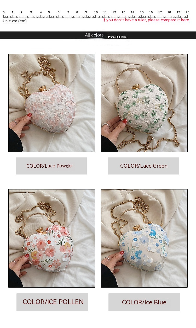 Sweet Floral Chain Crossbody Bag Fashion Tote