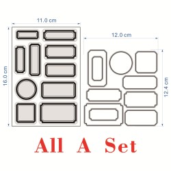 Contour Label Silicone Transparent Stamp