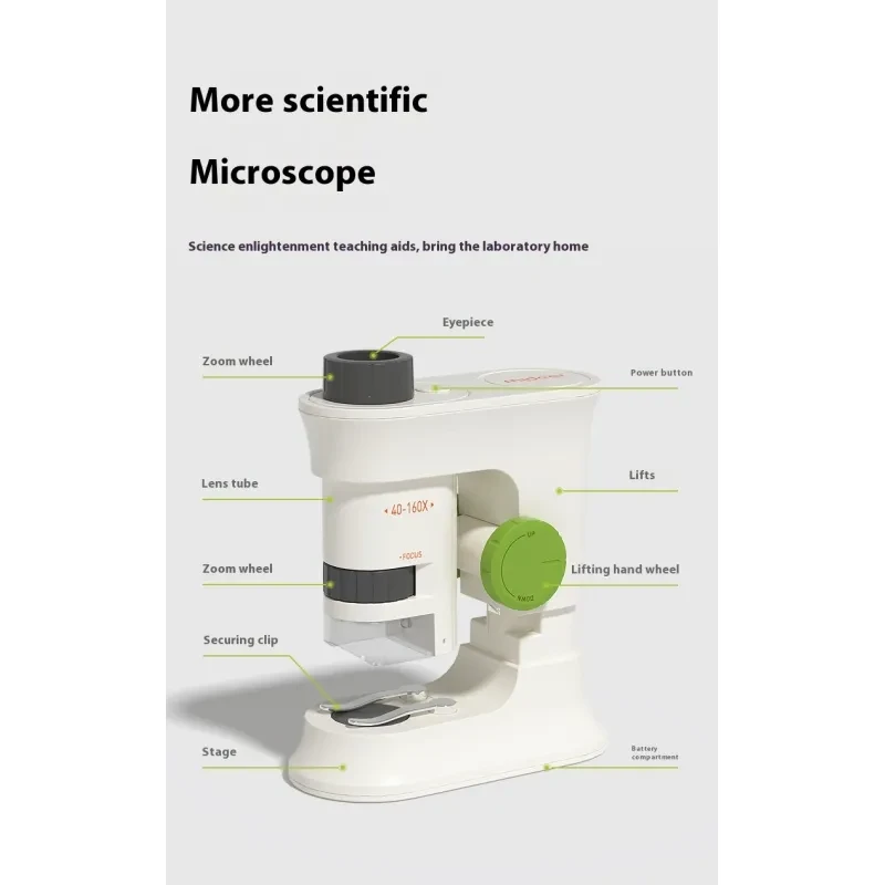 Children's HD Portable Scientific Experiment Handheld Microscope