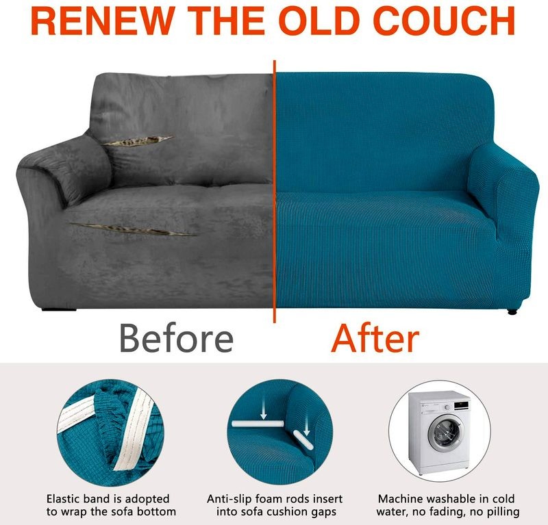 Sofa Cover Sofa Covers 3 Seat 180-240cm Blue