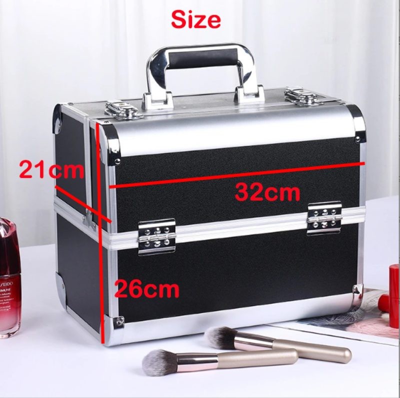 Makeup Case Cosmetic Silver