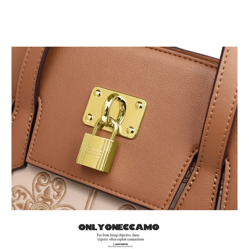 Embroidered Bag Large Capacity High-grade Light Luxury One-shoulder Portable