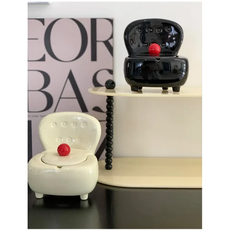 Household Living Room Light Luxury With Lid Prevent Fly Ash Ashtray