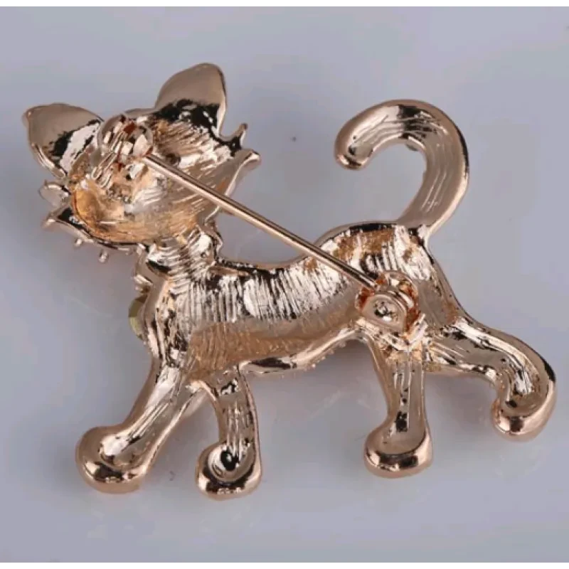 Luxury gold-plated crystal tiger full flashing brooch pin brooch gift