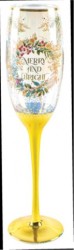 **MERRY AND BRIGHT CHAMPAGNE GLASS