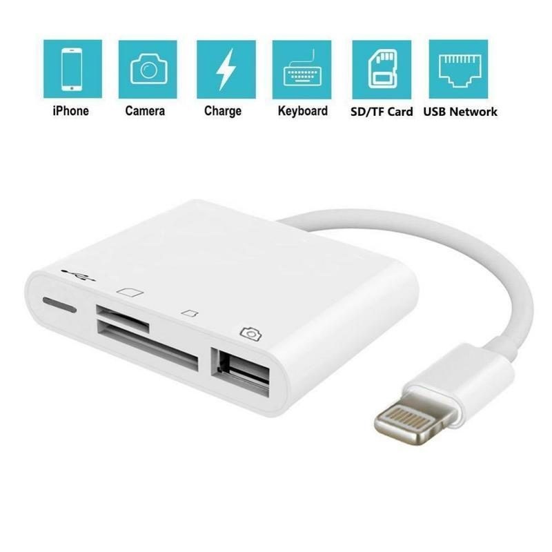 4 in 1 Lightning to USB SD Camera Card Reader Adapter