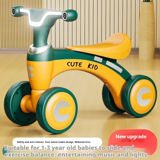 Stepless Four-wheel Children's Balance Bike