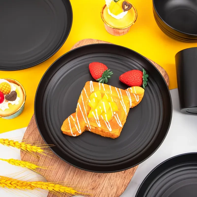 16pcs Wheat Straw Dinnerware