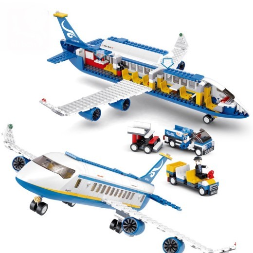 Children's Educational Plastic Plug-In Toy Airplane Aviation Series