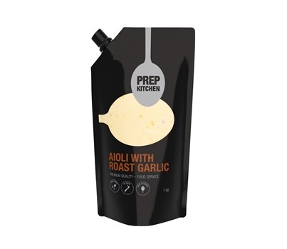 SAUCE AIOLI W ROAST GARLIC 1KG (PREP KITCHEN 1200066) [CHIL]