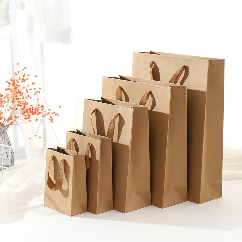 Brown Paper Bag With Ribbon
