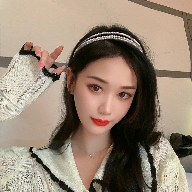 Korean Multi-layer Pearl Headband Is Elegant And Super Fairy Light