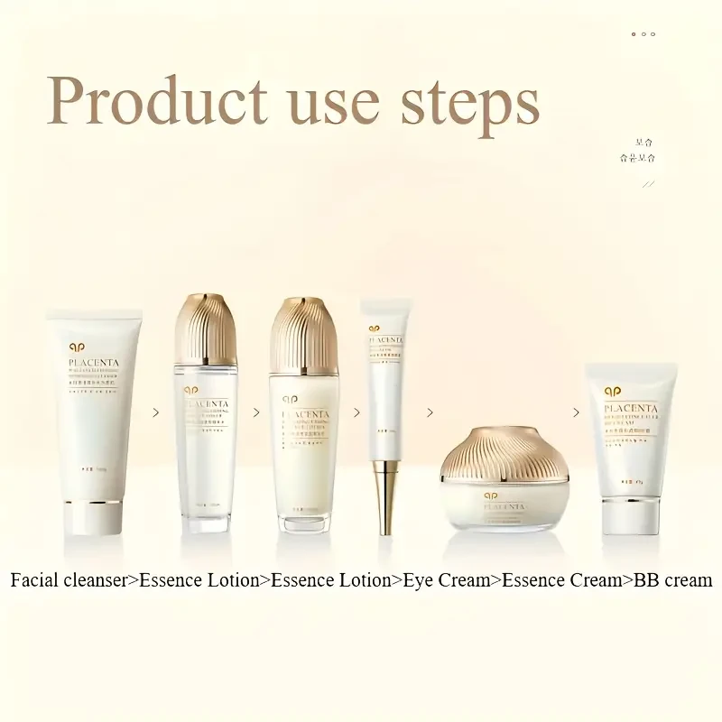 Hanmj Sheep placenta firming six-piece set high-end Light Beige care products hydrating and moisturizing