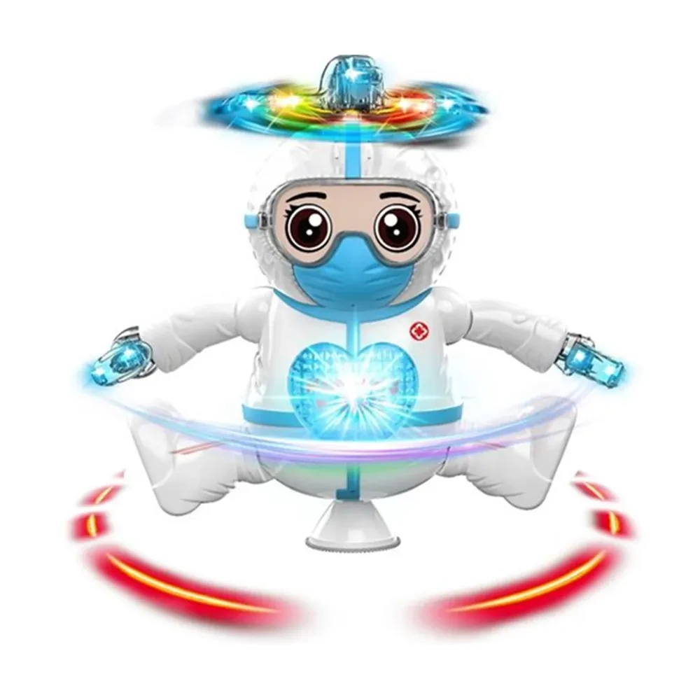 Anti-epidemic Hero Robot With Acousto Optic Infrared Automatic Dancing Toy