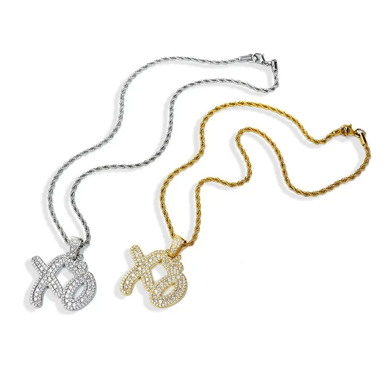 Love XO English Alphabet Love Pendant