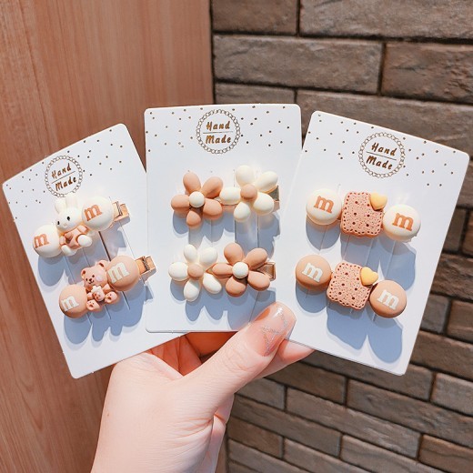 Children's Cartoon Bear Hairpin On The Back