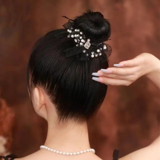 Fabric Clip Pure Butterfly Pearl Meatball