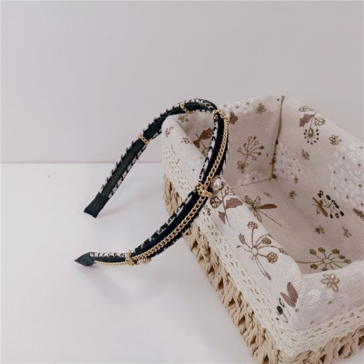 French Maiden Pearl Chain Headband