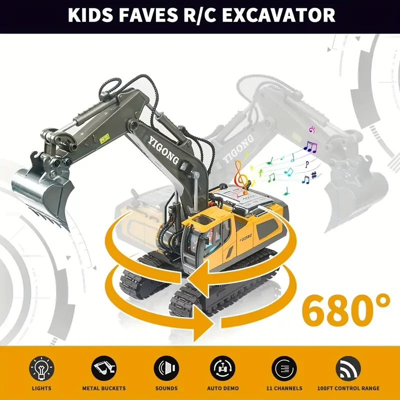 RC Construction Toys with Metal Shovel
