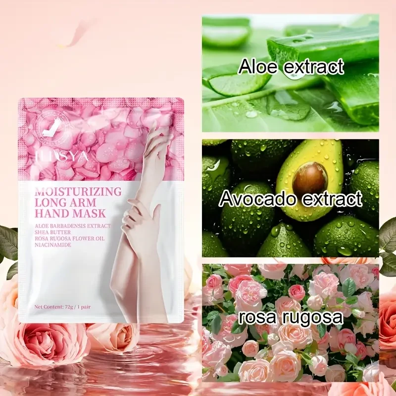 Soft and moist long arm hand mask