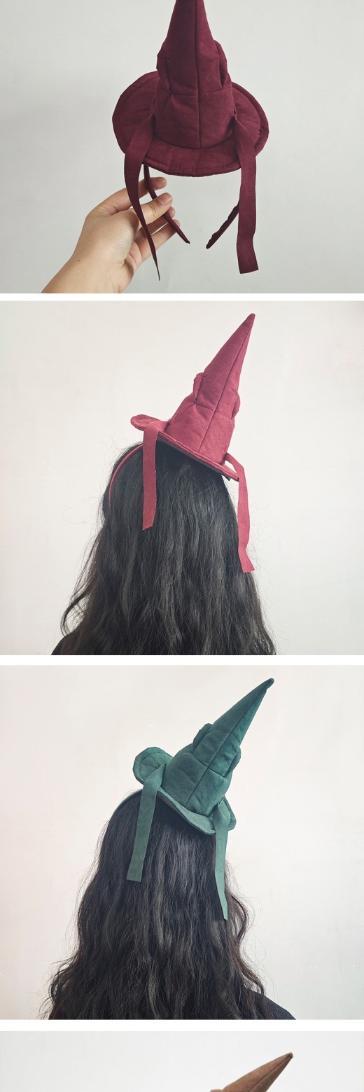 Halloween Day Party Photo Props Magic Witch Hat Headband