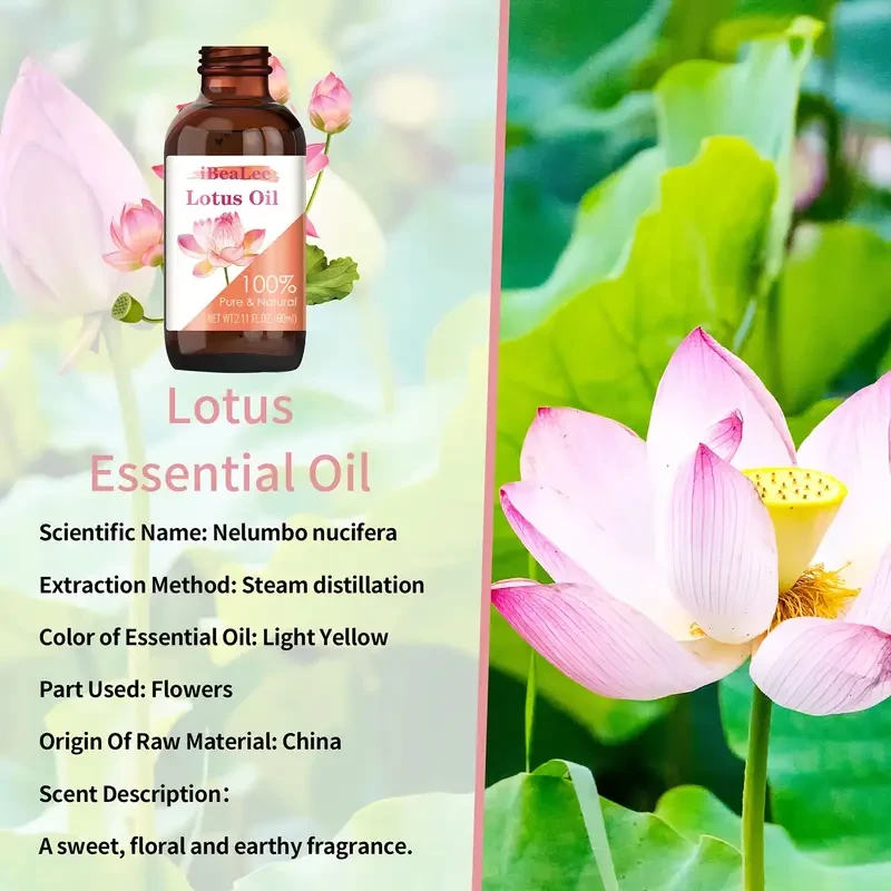 100% Pure Natural Lotus Moisturizing Facial Oil