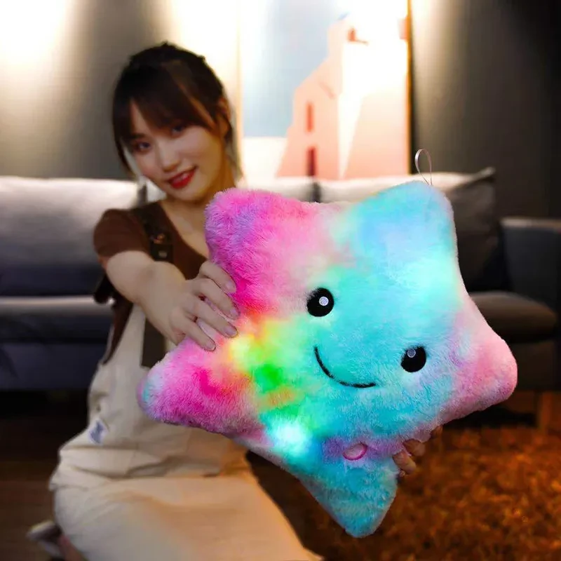 Colorful Glow Pillow Plush Toys Valentine's Day Girlfriend Gift