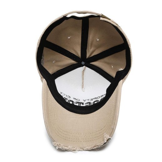 Women's Fashion Embroidered Ripped Cool Baseball Hat